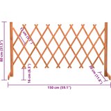  Vrtna rešetkasta ograda narančasta 150 x 80 cm masivna jelovina | shoptok.hr