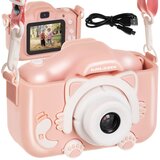  3MP otroški fotoaparat LCD SD FULL HD roza + etui in trak Cene