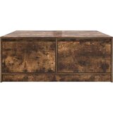  za kavu s ladicama dimljeni hrast 100x100x40 cm | shoptok.hr