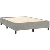  Krevet s oprugama i madracem svjetlosivi 140x190 cm baršunasti | shoptok.hr