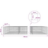  Gabion s 5 mm žicom i mrežom 5x5 cm 700x50x50 cm | shoptok.hr