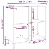 Ormarić za ploče boja betona 84,5x38x89 cm konstruirano drvo | shoptok.hr