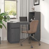 vidaXL Pisalna miza siva 110x53x117 cm trdna borovina Cene
