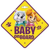  Znak Baby on board Paw patrol žuto-ljubičasti | shoptok.hr