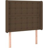  Krevet box spring s madracem LED tamnosmeđi 80 x 200 cm tkanina | shoptok.hr