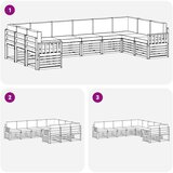  Set vanjskih sofa 7 pcs Bijela i Bež 363 x 187,5 x 73 cm | Eponuda.com