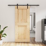 vidaXL Drsna vrata s kompletom vodil 85x210 cm trdna borovina Cene