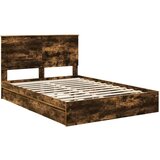  Postelja s shranjevanjem z vzglavjem Dimljeni oreh 160 x 200 cm, (5000105927) | Shoptok.si