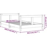  Otroški posteljni okvir bel 80x160 cm trdna borovina, (20916867) | Shoptok.si