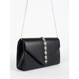Shelvt Black clutch bag with decorative crystals | Shoptok.si