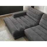 Bobochic Paris Antracitno siva žametna kotna sedežna garnitura (levi kot/z ležalnikom) Sierra – | Shoptok.si