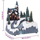 vidaXL božićno Selo Šareni 20.5 x 17 x 21 cm Plastika | shoptok.hr