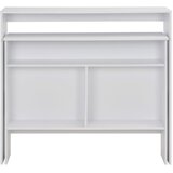  Barski stol s 2 stolne ploče bijeli 130 x 40 x 120 cm | shoptok.hr