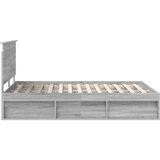  Konstrukcija postelje z vzglavjem Siva Sonoma 150 x 200 cm, (5000104494) | Shoptok.si