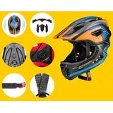 ROCKBROS Dječja biciklistička kaciga s odvojivim vizirom TT-32SOBL-M veličina M – crna i narančasta | shoptok.hr