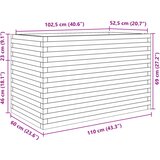  Vrtna sadilica voštano smeđe boje 110x60x68,5 cm od borovine | shoptok.hr