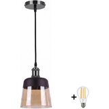 Brilagi LED Luster na sajli R GLASS 1xE27/60W/230V Ø 15,5 cm crna/dimljeno bež Cene