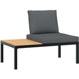 vidaXL Vrtna sedežna garnitura z blazinami 2-delna črn aluminij | Shoptok.si