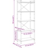 vidaXL Knjižna omara Črni hrast 60 x 30 x 153 cm Konstruiran les | Shoptok.si