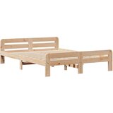 vidaXL Posteljni okvir brez vzmetnice 160x200 cm trdna borovina | Shoptok.si