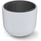 Round cvetlični lonec z vložkom za rastline, bela - ⌀ 29,8 cm