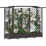  Povišeni krevet s mrežom i krovom Smeđa 203,5 x 40 x 125 cm PP | shoptok.hr
