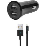 Ttec Autopunjač MFi- 2xUSB - Black - +Lightning cable 1,2m | shoptok.hr
