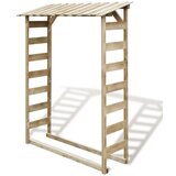 vidaXL Lopa za shranjevanje drv 150x44x176 cm impregnirana borovina Cene