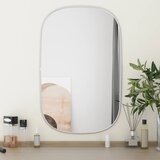 vidaXL Stensko ogledalo srebrno 70x45 cm | Shoptok.si