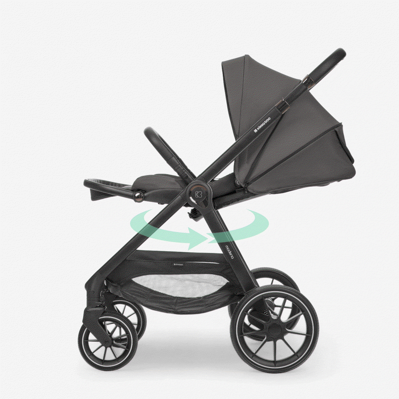 Kikka Boo kolica 3u1 Modena + košara + autosjedalica - Black | shoptok.hr