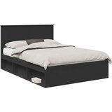 Okvir za krevet Crna 135 x 190 cm Čvrsto borovo drvo | shoptok.hr