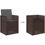  Vrtni set za objed 3 kom. Smeđa i antracit PP | shoptok.hr