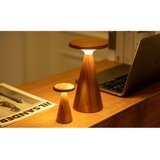 Gingko LED namizna svetilka v temni naravni barvi z lesenim senčilom (višina 14 cm) Sylva – | Shoptok.si