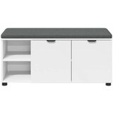  Haldna klop z blazino Enobarvno Bela 100 x 38 x 46 cm, (5000160669) | Shoptok.si