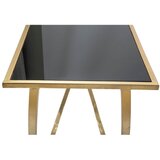 Mauro Ferretti Crni/u zlatnoj boji pomoćni stol sa staklenom pločom stola 40x120 cm Ring – | shoptok.hr