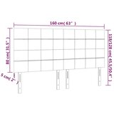  Uzglavlje tamnozeleno 160x5x118/128 cm baršunasto | shoptok.hr