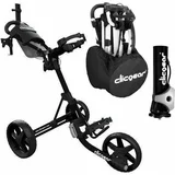 Clicgear Model 4.0 Deluxe SET Matt Black Ročni voziček za golf
