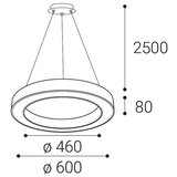  LED2 - LED prigušiva luster na sajli SATURN LED/50W/230V 3000K/4000K bela | Eponuda.com
