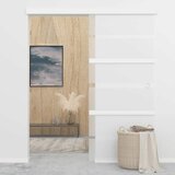  Klizna vrata od stakla ESG i aluminija 90 x 205 cm srebrna | shoptok.hr