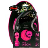 Flexi povodec New Neon S, trak - 5 m (različne barve) roza | Shoptok.si