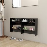  Zidni ormarići za cipele 2 kom crni 60 x 18 x 60 cm od iverice | shoptok.hr