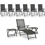 The Living Store 9-dijelna vrtna garnitura crna i antracit | shoptok.hr