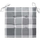 vidaXL Jastuci za vrtne stolice 6 kom sivi karirani 40x40x3 cm tkanina | shoptok.hr