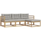  Set vanjskih sofa 4 pcs Bijela i svjetlosiva Poliester | shoptok.hr