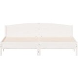  Posteljni okvir z vzglavjem bel 200x200 cm trdna borovina, (21058742) | Shoptok.si
