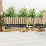  Set vanjskih sofa 7 kom. Bijela i antracit Poliester | shoptok.hr