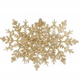 springos set božićnih ukrasa “Snježne pahulje”, 12 cm, 3 kom, zlatne | shoptok.hr