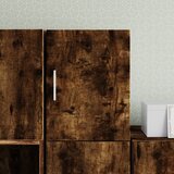 vidaXL Stenska omarica dimljeni hrast 30x42,5x40 cm inženirski les Cene