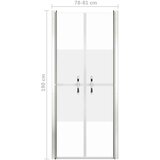 vidaXL Vrata za tuš pol mlečna ESG 81x190 cm | Shoptok.si