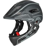 OTROŠKA KOLESARSKA ČELADA FULLFACE Z USB ZADNJO LUČJO 52-56 CM SIVA, (5000345076)